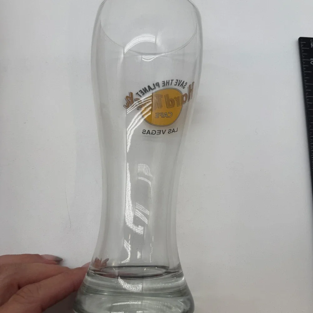 Hard Rock Cafe Las Vegas Save The Planet Pilsner Beer Glass with Original Box